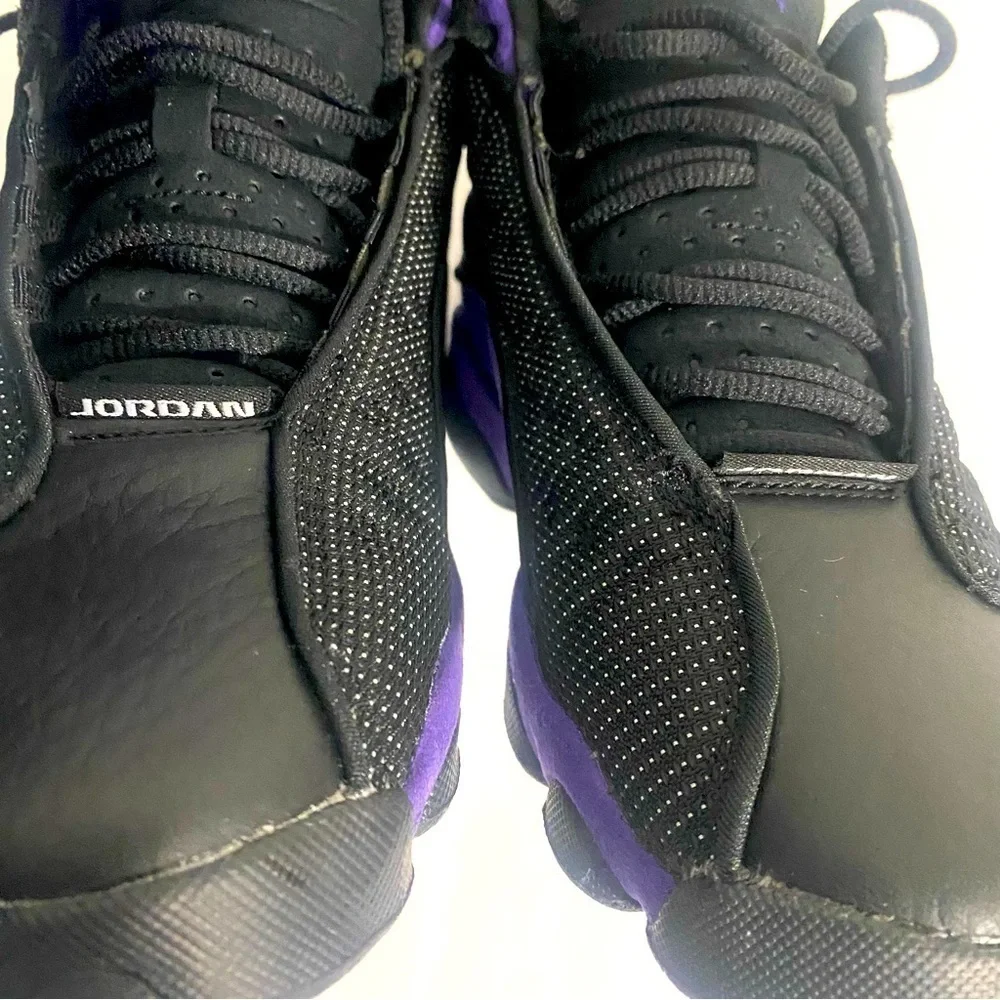 Jordan Air 13 Retro GS Black Court Purple Size 4.5Y/Womens 6 884129-015 NWB
